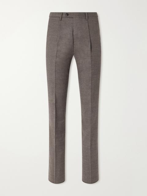 SLOWEAR Incotex Straight-Leg Houndstooth Wool-Blend Trousers