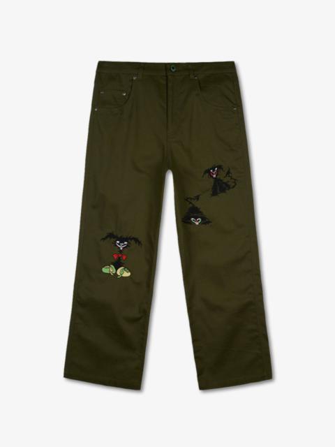 Twisted Snout Embroidered Pant