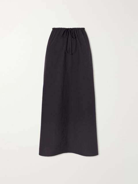 MATTEAU Organic cotton-poplin midi skirt Black