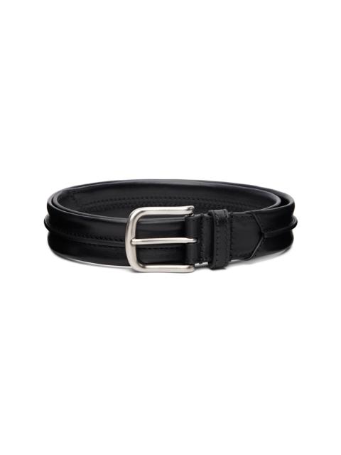Dries Van Noten Black Leather Belt