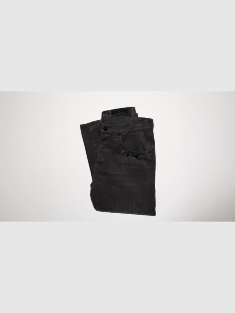 GUCCI Flared cotton denim pants with Horsebit