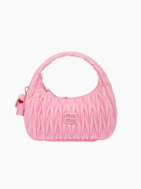 Miu Miu Miu Wander matelassé regenerated nylon hobo bag