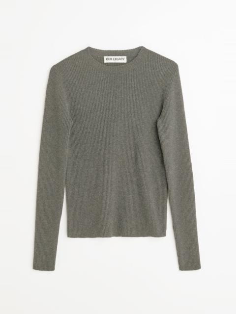 Our Legacy Compact Roundneck Mole Grey Super Wool