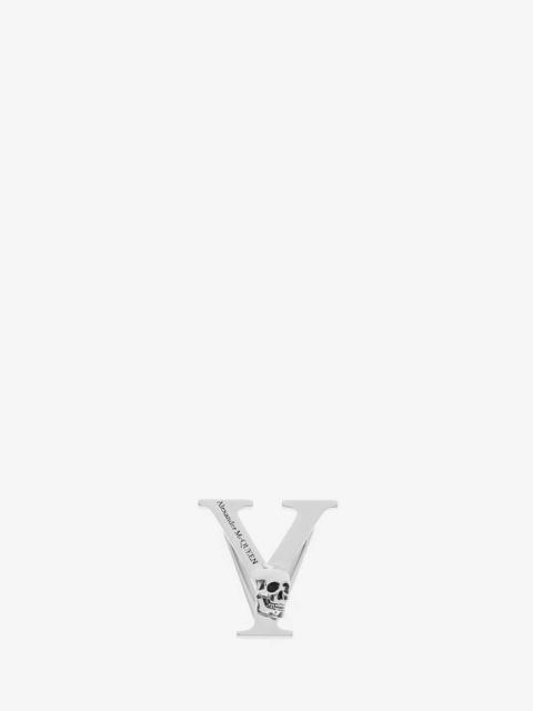 Alexander McQueen Alphabet Sneaker Charm in Silver