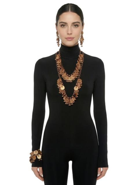 NORMA KAMALI COIN NECKLACES, BRACELET AND EARRING SET