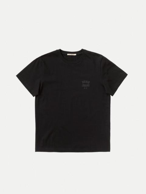 Nudie Jeans Roy Logo Tee Black