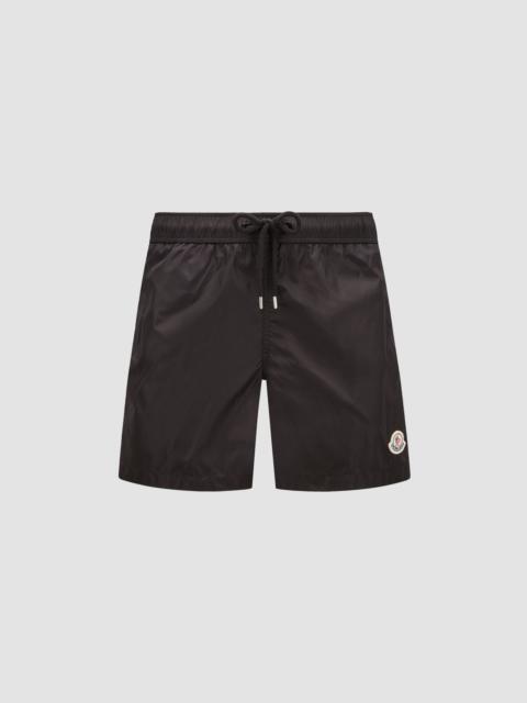 ハーフ・ショートパンツ MONCLER Monogram Jacquard Swim Shorts Black Moncler Monogram Jacquard Swim Shorts | REVERSIBLE