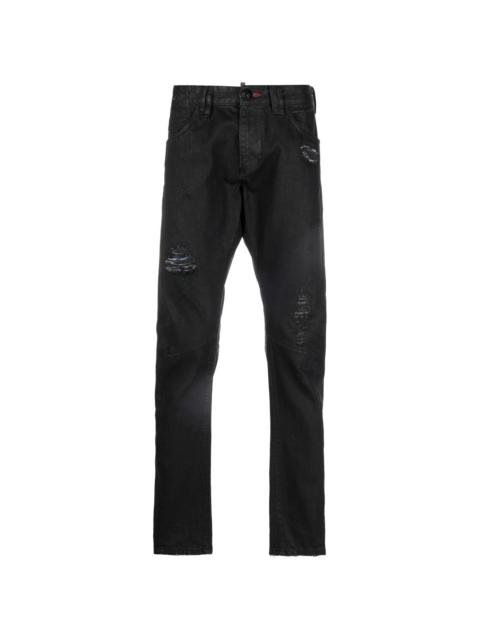 PHILIPP PLEIN distressed skinny-cut jeans