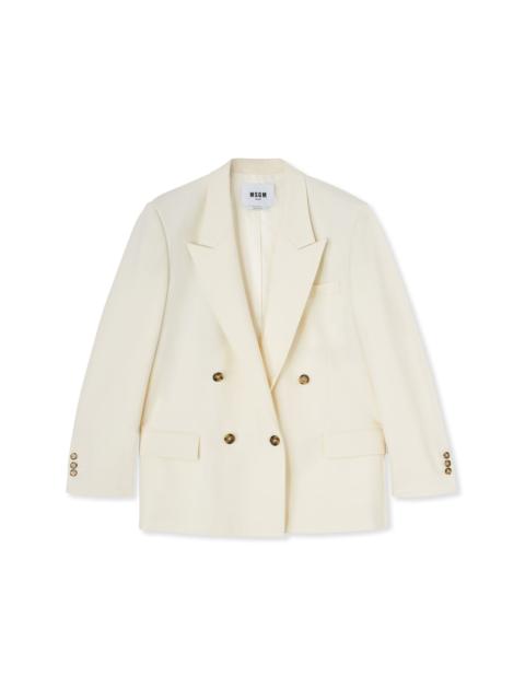 MSGM Fresh wool double-breasted jacket