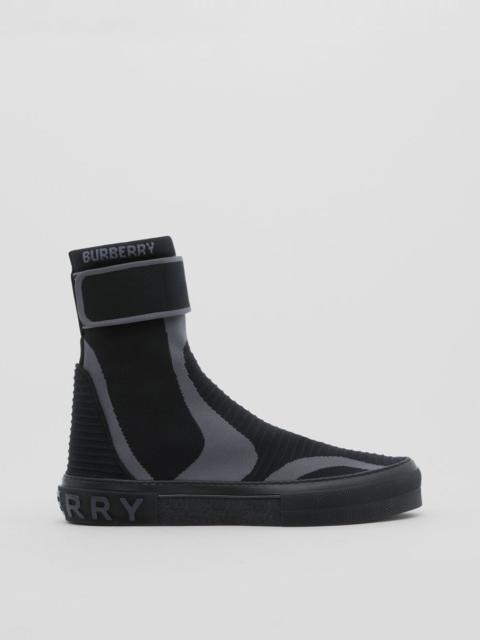 Burberry Knitted Stretch Nylon Sub High-top Sneakers