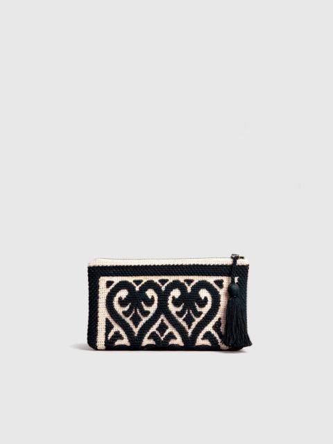 ATP ATELIER Costantine Black Cotton Small Pouch