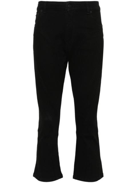 MUGLER seam-detailed tapered jeans