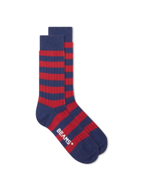 BEAMS PLUS Beams Plus Rib Stripe Sock