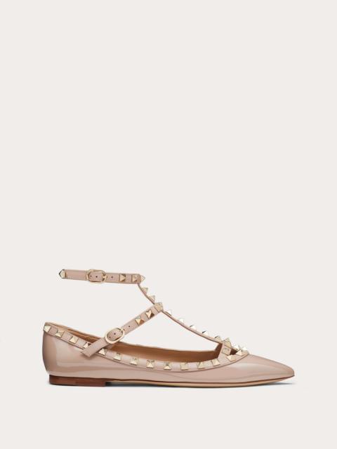 Valentino Patent Rockstud Caged Ballet Flat