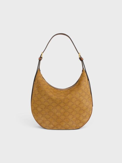CELINE MEDIUM HELOÏSE BAG CUIR TRIOMPHE in SUEDE CALFSKIN WITH TRIOMPHE ALL-OVER