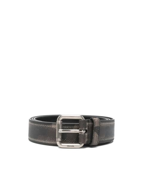 Prada camouflage buckle belt