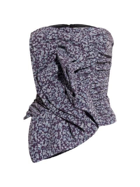 ruched strapless top