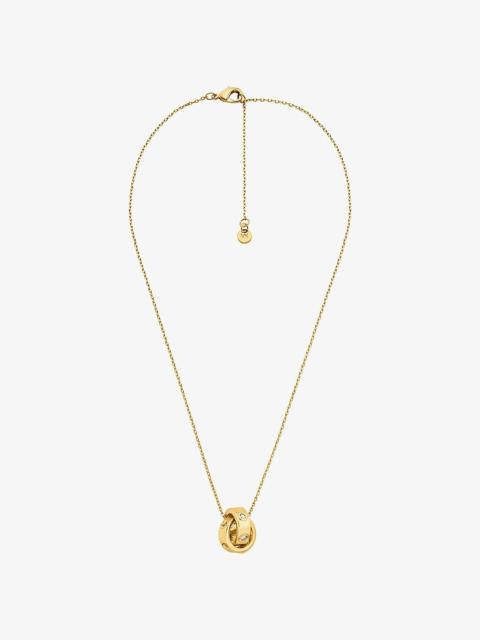 MICHAEL KORS Logo and Cubic Zirconia Necklace