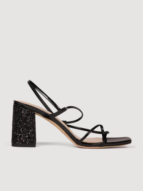 Sandro GLITTER HEEL SANDALS
