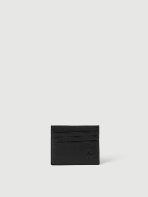 Brunello Cucinelli Brushed leather card holder
