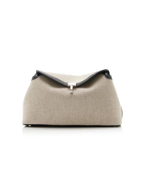 Totême T-Lock Clutch white