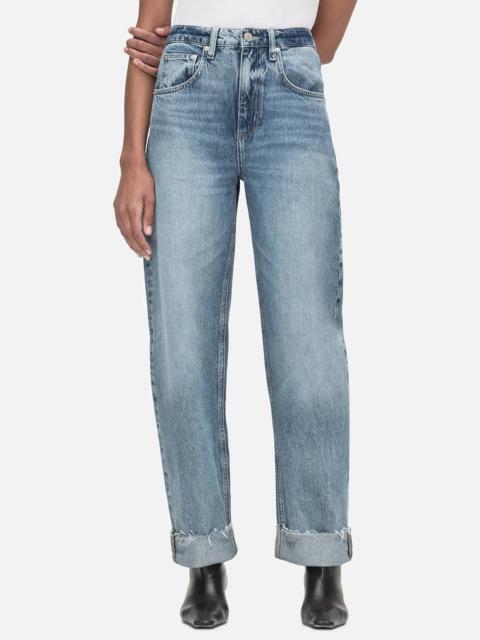 Raw Hem Superhigh Waist Barrel Jeans