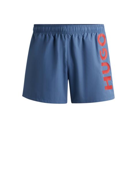 HUGO FULLY LINED SWIM SHORTS WITH VERTICAL LOGO