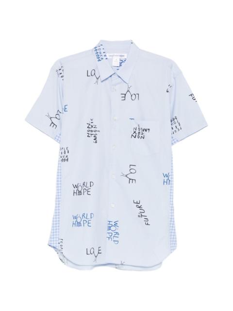Comme des Garçons SHIRT gingham-panel shirt