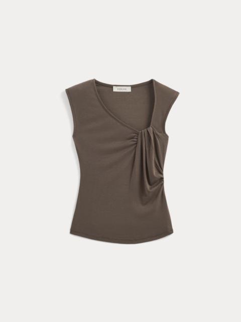 EVERLANE ASYMMETRICAL TOP IN BUTTERLUXE