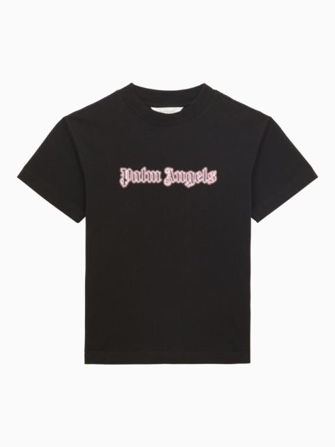 Palm Angels Black cotton T-shirt with logo