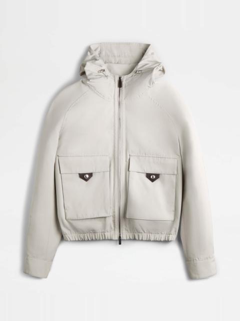 HOODED BLOUSON - GREY