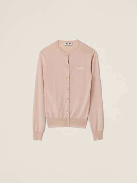 Miu Miu Cashmere and silk knit cardigan