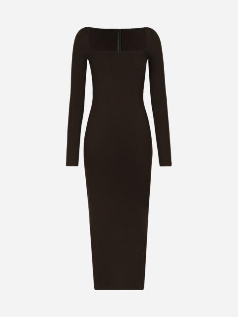 Dolce & Gabbana Technical jersey calf-length dress