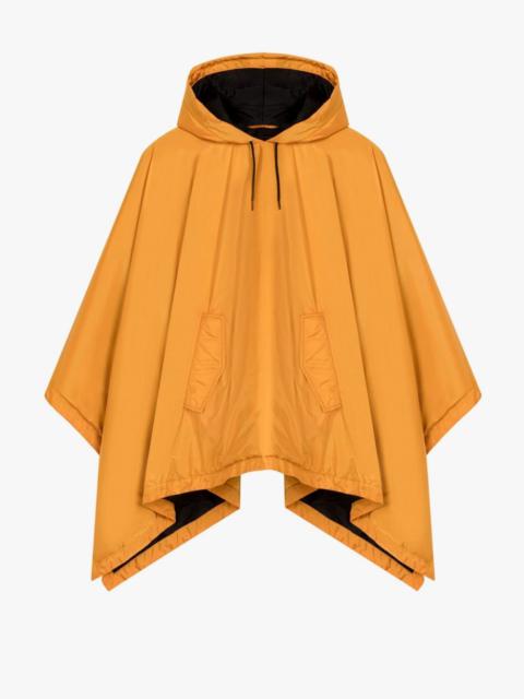 SIMA POP ORANGE NYLON HOODED PONCHO