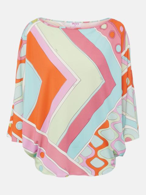 PUCCI Vivara-print boat-neck blouse