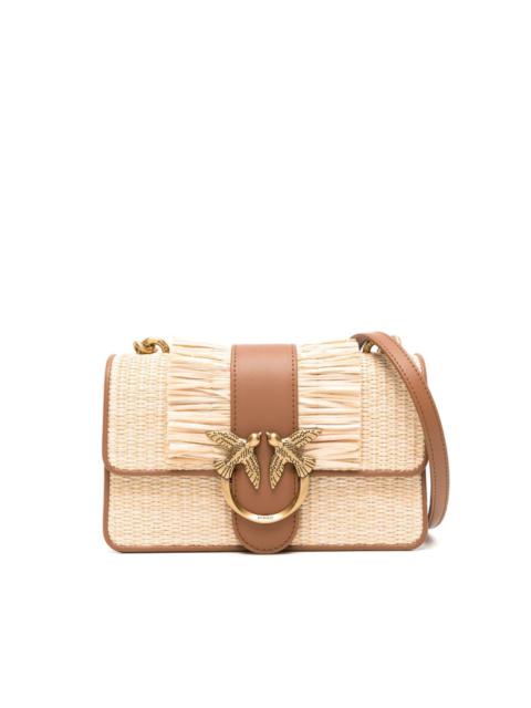 mini Love One raffia shoulder bag