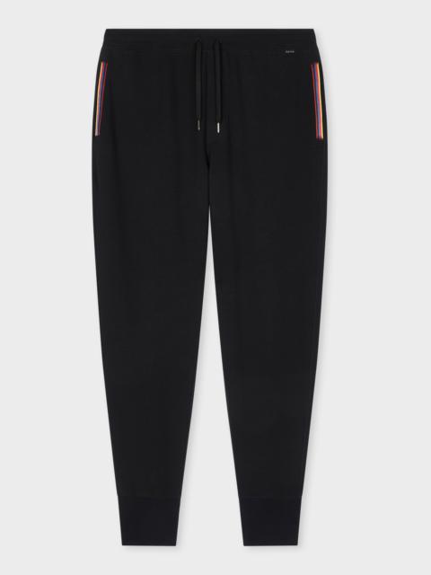 Paul Smith Black Cotton-Blend 'Artist Stripe' Lounge Pant