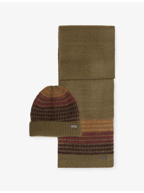 Barbour Branton Knitted Beanie and Scarf Gift Set