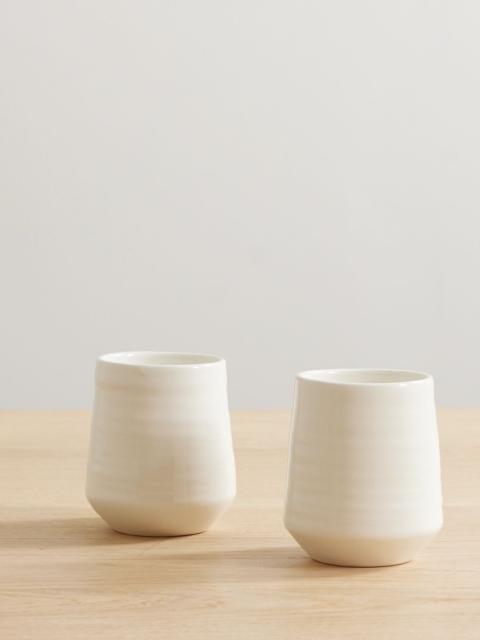 Brunello Cucinelli Tradition set of two ceramic cups White