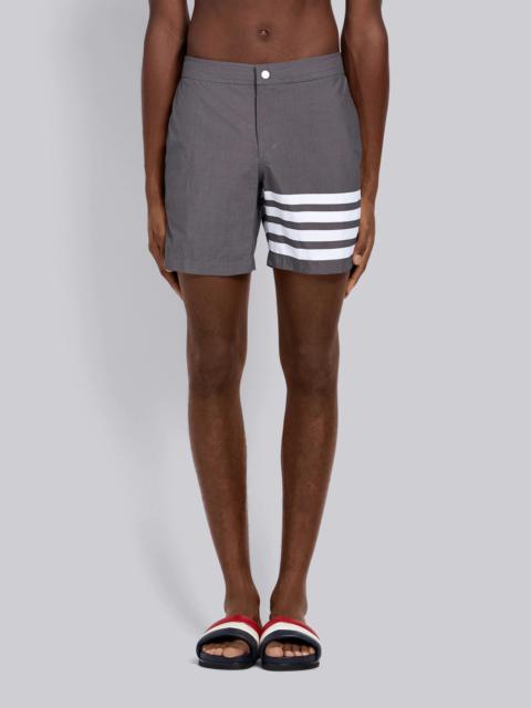 Thom Browne Medium Grey Solid Swim Tech 4-Bar Short