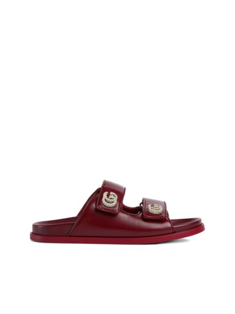 GUCCI double-strap crystal-embellished sandals