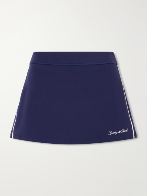 Sporty & Rich Striped Jersey Tennis Skirt