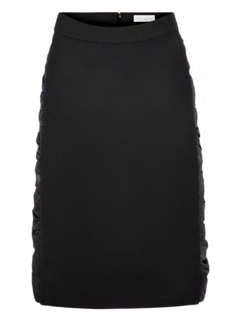 NINA RICCI ruched-effect wool midi skirt