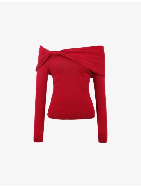 House of CB Amaryllis Off-Shoulder Knitted Jumper
