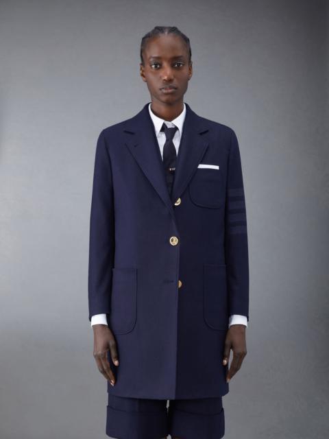 Thom Browne Flannel 4-Bar Sack Overcoat