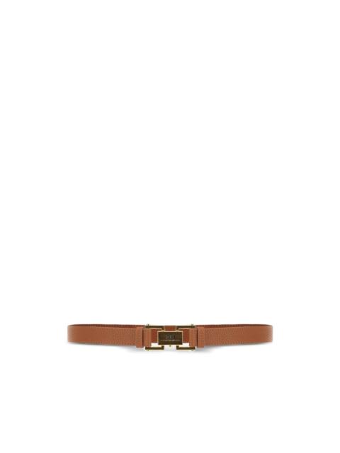 ELISABETTA FRANCHI logo-plaque pebbled-effect belt