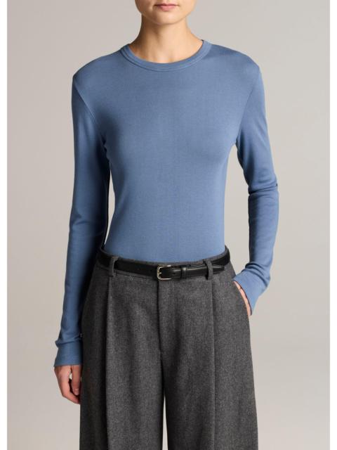 Vince Essential Pima Cotton-Blend Long-Sleeve T-Shirt