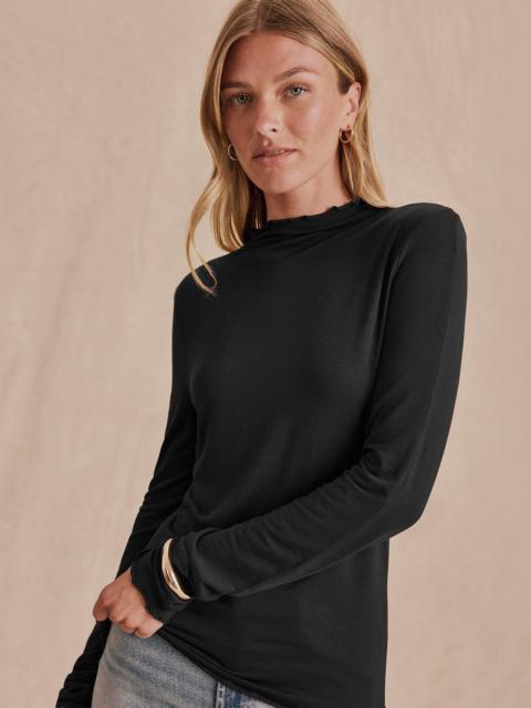 Splendid Bamboo Blend Long Sleeve Mockneck Tee