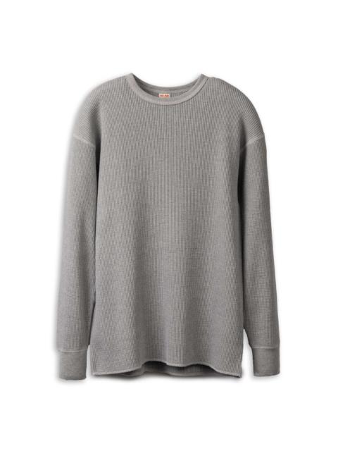 The Real McCoys The Real McCoy's Ballpark Waffle Thermal Shirt Grey