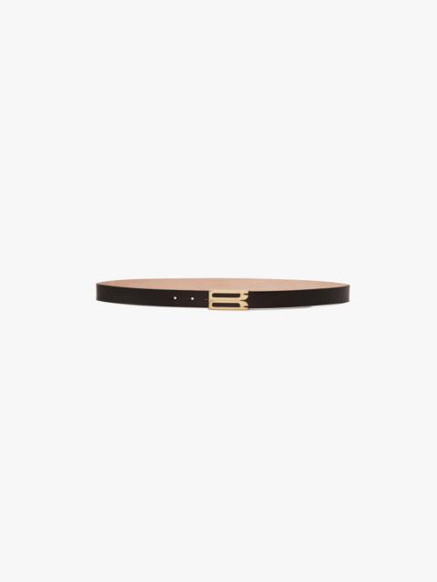 Victoria Beckham Dorian Belt In Black Glossed Leather